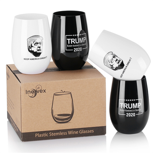 黑白塑料紅酒杯