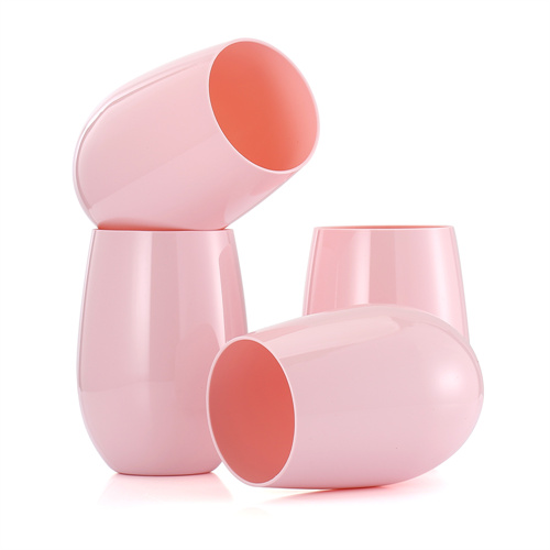 粉色塑料紅酒杯